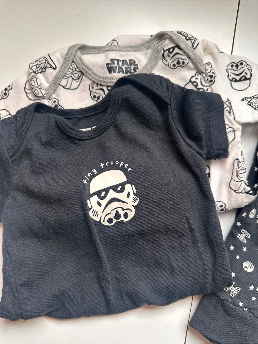 Star Wars Amazon Essentials 4pc Onesies and Pants Set Tiny Trooper Vader 18m